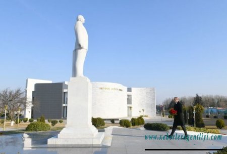 İlham Əliyev Ağstafada - FOTO