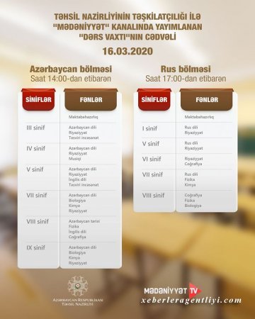 “Dərs vaxtı” verilişinin növbəti proqramı elan edilib - FOTO