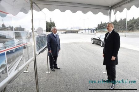 İlham Əliyev Bakı-Sumqayıt yolunun genişləndirilməsi çərçivəsində görülən işlərlə tanış oldu - FOTO