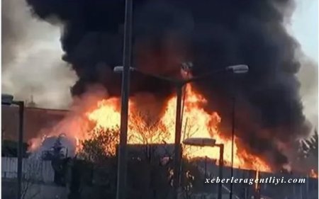 İstanbulda ticarət mərkəzində yanğın başladı - VİDEO