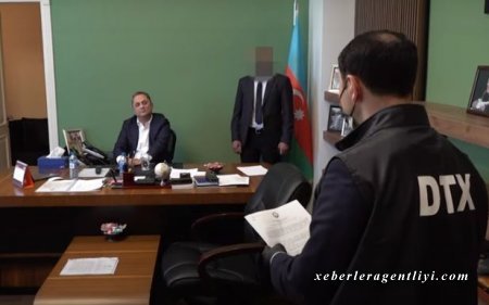 DTX nazir müavininin həbs görüntülərini yaydı - VİDEO