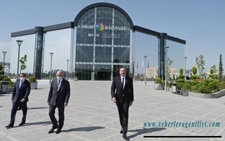 Prezident Ağcabədidə “ASAN xidmət”in açılışında iştirak etdi