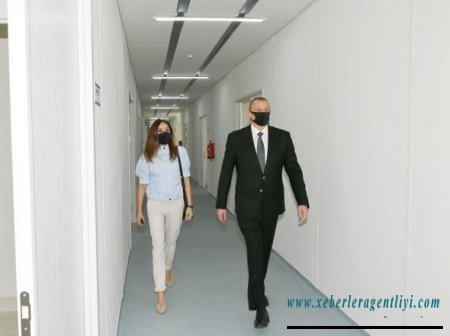 Prezident və xanımı üç modul tipli xəstəxananın açılışında – FOTOLAR