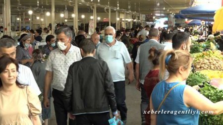 Evdən çıxma qadağasına hazırlıq - bazarlarda sıxlıq yaşanır - VİDEO