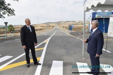 Muğanlı-İsmayıllı-Təzəkənd-Ağbulaq-Qoşakənd avtomobil yolu istifadəyə verilib - FOTO