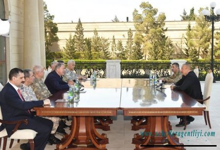 İlham Əliyev Türkiyənin Milli Müdafiə nazirinin başçılıq etdiyi nümayəndə heyətini qəbul etdi - FOTO