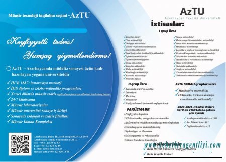 AzTU-da təhsil almaq istəyən abituriyentlərin nəzərinə!
