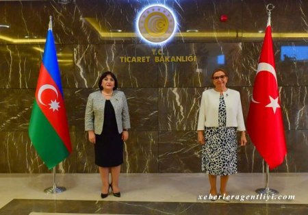 Milli Məclisin sədri Türkiyənin Ticarət naziri ilə görüşüb - FOTO