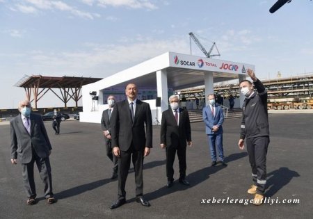 İlham Əliyev “Abşeron” yatağının dəniz əməliyyatlarının təməlqoyma mərasimində - YENİLƏNİB + FOTO/VİDEO