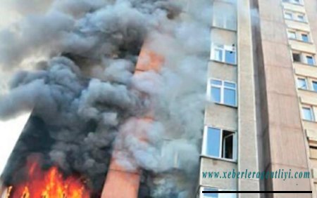 Bakıda yaşayış binasında yanğın