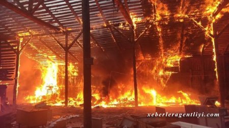 Rusiyada mebel fabrikində dəhşətli yanğın başlayıb - YENİLƏNİB + FOTO/VİDEO