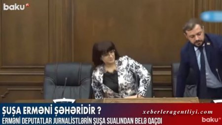 Erməni deputatlar jurnalistlərin Şuşa sualından qaçdı - VİDEO
