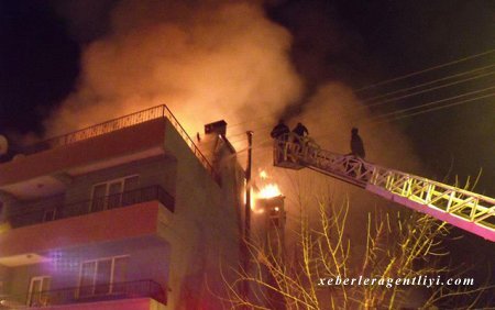 Bakıda yaşayış binasında yanğın, zəhərlənən var