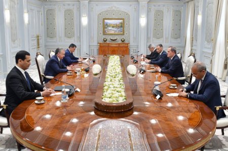 Özbəkistan prezidenti azərbaycanlı nazirlərlə görüşdü - FOTO