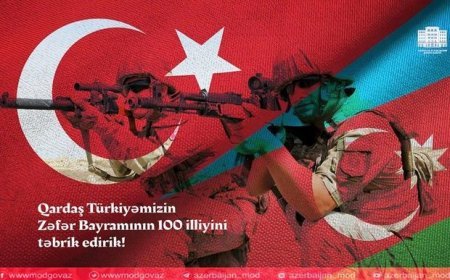 Azərbaycan MN Türkiyəni Zəfər Bayramı münasibətilə təbrik edib