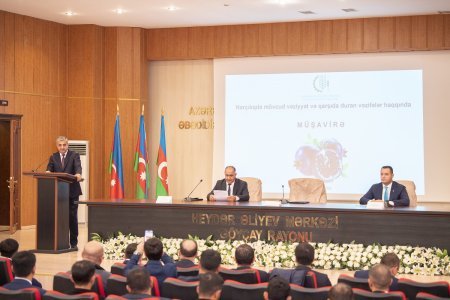 Göyçayda “Narçılıqla bağlı həyata keçirilən işlər və qarşıda duran vəzifələr” mövzusunda müşavirə keçirilib