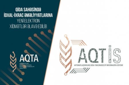 Qida sahəsində idxal-ixrac əməliyyatlarına yeni elektron xidmətlər əlavə edilib