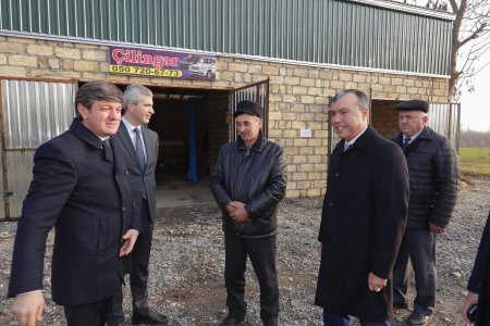 Qəbələdə şəhid atası və müharibə veteranı üçün yaradılmış təsərrüfatlara baxış olub