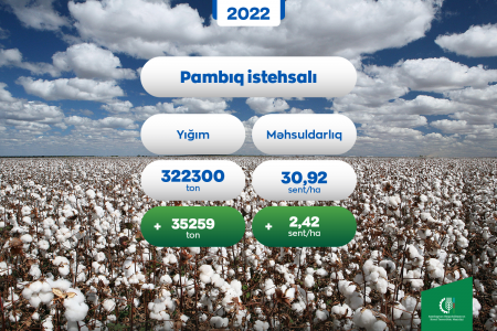 Re: 2022-ci il mövsümündə sahələrdən 322300 ton pambıq yığılıb