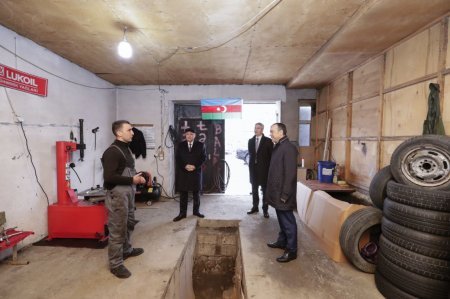 Qusarda müharibə veteranının atası və müharibə veteranı üçün  yaradılmış təsərrüfatlara baxış keçirilib