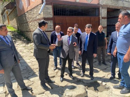 Novruz Aslanov İsmayıllıda seldən zərər çəkmiş ərazilərə getdi
