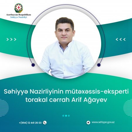 Səhiyyə Nazirliyinin mütəxəssis-eksperti Arif Ağayev nazirliyin sosial media hesablarına plevrit xəstəliyi ilə bağlı gələn sualları cavablandırıb