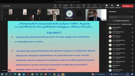 Məktəb direktorları üçün keçirilən maarifləndirici təlimlər davam edir