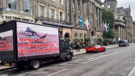 Şotlandiyanın Edinburq şəhərində Ermənistanın mina terrorunu əks etdirən məlumatlandırma aksiyası keçirilib