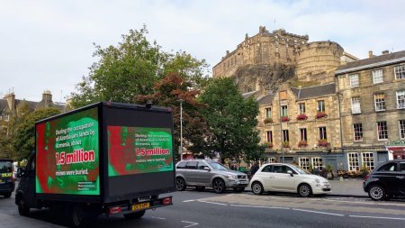 Şotlandiyanın Edinburq şəhərində Ermənistanın mina terrorunu əks etdirən məlumatlandırma aksiyası keçirilib