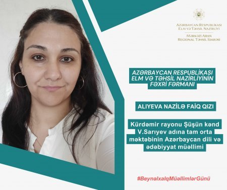 Beynəlxalq Müəllimlər Günü münasibətilə müvafiq təltiflərə layiq görülüblər