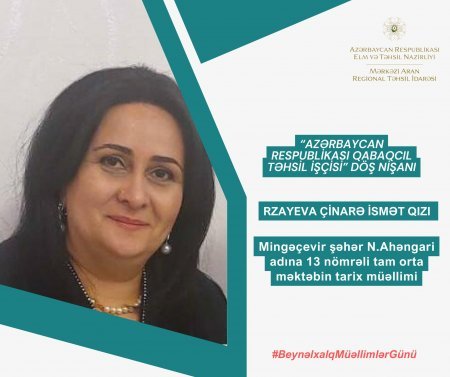 Beynəlxalq Müəllimlər Günü münasibətilə müvafiq təltiflərə layiq görülüblər