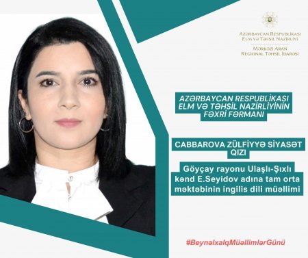 Beynəlxalq Müəllimlər Günü münasibətilə müvafiq təltiflərə layiq görülüblər