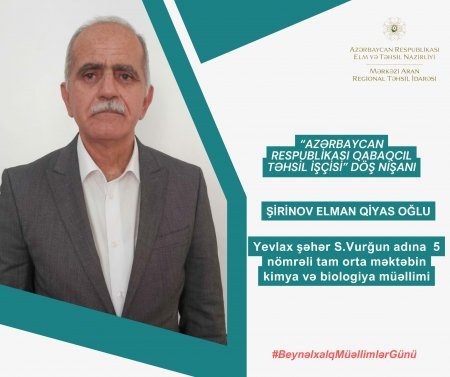 Beynəlxalq Müəllimlər Günü münasibətilə müvafiq təltiflərə layiq görülüblər