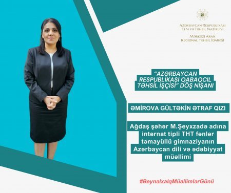 Beynəlxalq Müəllimlər Günü münasibətilə müvafiq təltiflərə layiq görülüblər