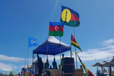 Fransa polisi Azərbaycan bayrağının dalğalanmasına etiraz etdi