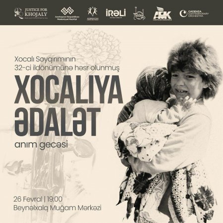 "Xocalıya ədalət” adlı ədəbi tədbir keçiriləcək