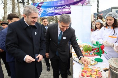 Göyçayda Novruz bayramı münasibətilə peşə təmayüllü siniflərin sərgisi təşkil olunub