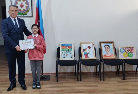 "5 Mart - Bədən Tərbiyəsi və İdman Günü" münasibətilə keçirilən rəsm müsabiqəsinin qalibləri mükafatlandırılıb