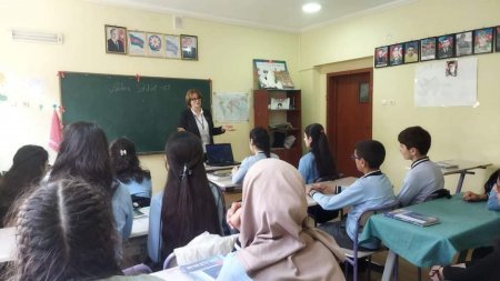 Şamaxı rayon K.Kərimov adına Göylər kənd tam orta məktəbində növbəti mühazirə - dərs keçirildi