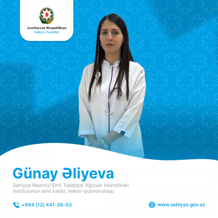 Səhiyyə Nazirliyi Elmi-Tədqiqat Ağciyər Xəstəlikləri İnstitutunun həkim-pulmonoloqu Günay Əliyeva: Bronxial astma zamanı mühüm aspektlərdən biri həkim nəzarətidir