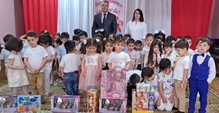 1 İyun-Uşaqların Beynəlxalq Müdafiəsi Günü ilə əlaqədar məktəbəqədər yaşlı uşaqlar ziyarət edilmişdir