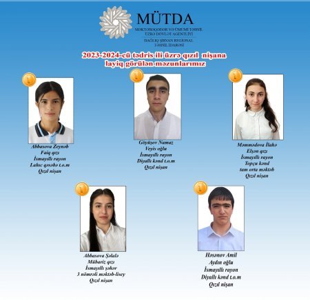 Məzunlarımız qızıl nişanla təltif olunub