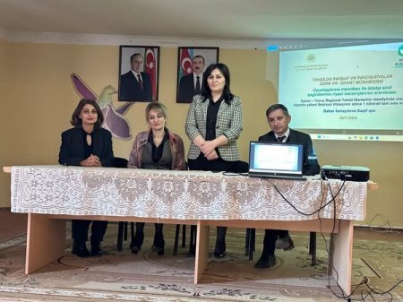 “Oyunlaşdırma metodları ilə ibtidai sinif şagirdlərinin riyazi bacarıqlarının artırılması” adlı layihənin Ağstafa şəhəri Əmirxan Hüseynov adına 1 nömrəli tam orta ümumtəhsil məktəbində açılış tədbiri keçirilib