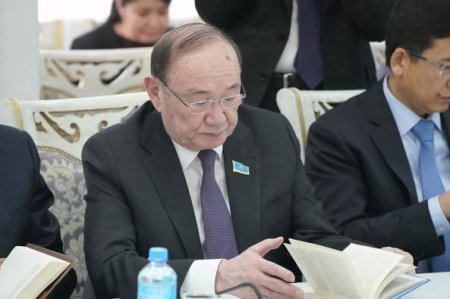 Adil Kərimli Astanada "Daşa yazılmış tarix" kitabının təqdimatında çıxış edib