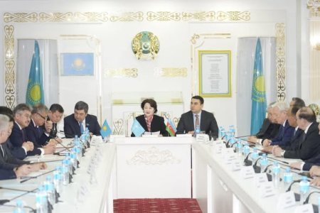 Adil Kərimli Astanada "Daşa yazılmış tarix" kitabının təqdimatında çıxış edib