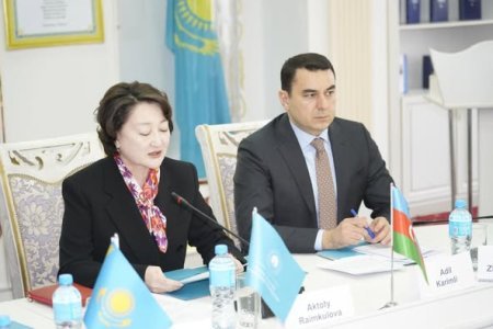 Adil Kərimli Astanada "Daşa yazılmış tarix" kitabının təqdimatında çıxış edib