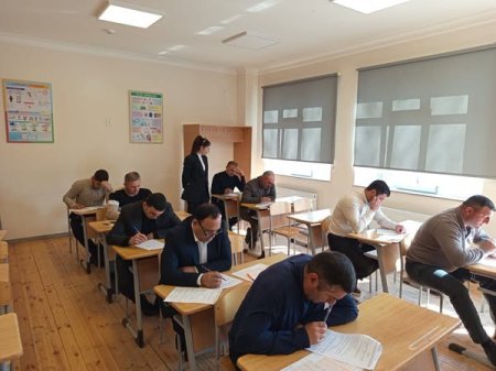 Gənclərin çağırışaqədərki hazırlığı rəhbəri vəzifəsinə işə qəbul üzrə müsabiqənin test imtahanı mərhələsi keçirilib