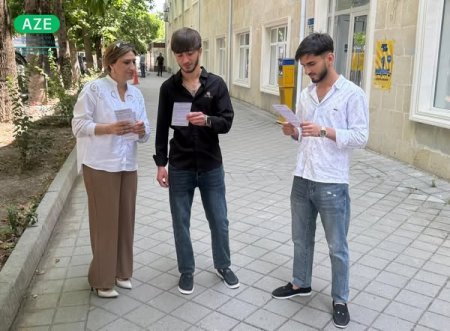 “26 İyun- Narkomaniya və Narkobiznesə qarşı Beynəlxalq Mübarizə Günü” ilə əlaqədar yeniyetmə və gənclərə maarifləndirici bukletlər paylanılıb