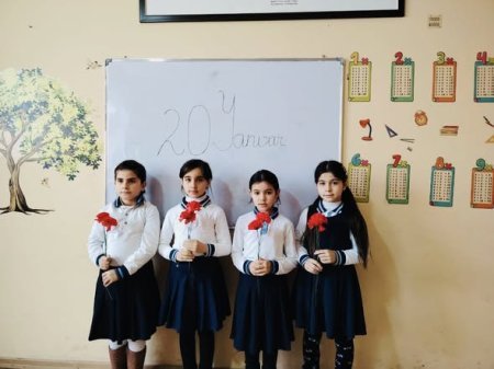 Mərkəzi Aran Regional Təhsil İdarəsinin tabeliyində fəaliyyət göstərən təhsil müəssisələrində 20 Yanvar - Ümumxalq Hüzn Gününə həsr olunmuş tədbirlər keçirilib