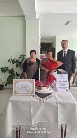 Heydərova Akifə Sabir qızının çalışmanın son yaş həddi 65 yubiley yaşının tamam olması münasibətilə tədbir keçirildi